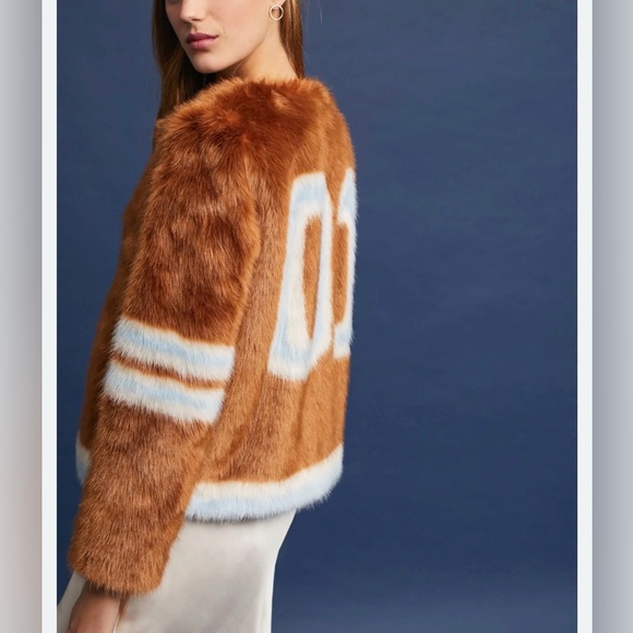 MOTHER Jackets & Blazers - Mother Intarsia Faux Fur Boxy Jacket